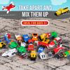 Popular Playthings Magnetic Vehicles for Toddlers 1-3, Mix or Match Car Toys, 21 Piece Gift for Kids - Vehicles Green view 3