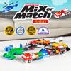 POPULAR PLAYTHINGS Magnetic Vehicles for Toddlers 1-3, Mix or Match Car Toys, 21 Piece Gift for Kids - Vehicles Orange view 2