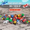 POPULAR PLAYTHINGS Magnetic Vehicles for Toddlers 1-3, Mix or Match Car Toys, 21 Piece Gift for Kids - Vehicles Orange view 3