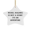 Joke Model Building Gifts, Model Building is not a Hobby. It's an Adventure., Gag Star Ornament for Friends from view 1