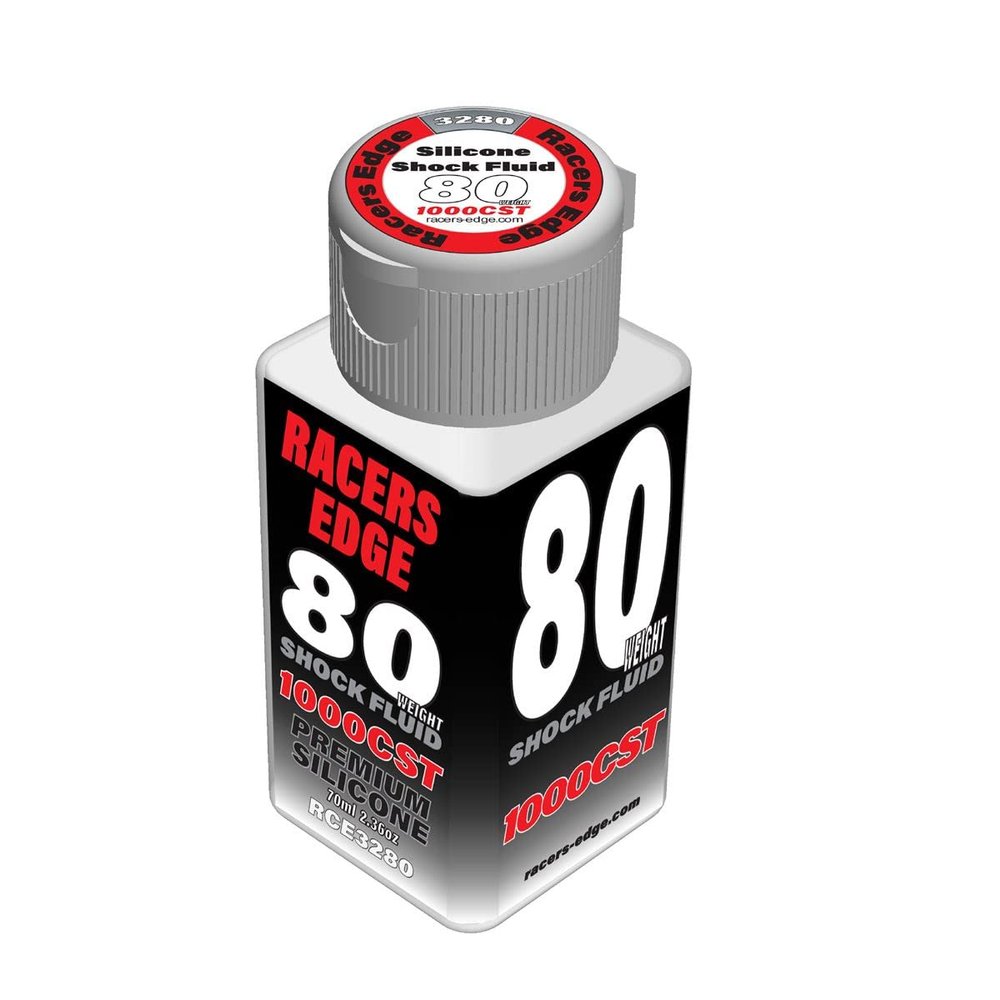 Racers Edge 3280 80 Weight Pure Silicone Shock Oil, 1,000cSt, 70ml 2.36oz