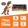 Kidplokio RC Remote Control Dinosaur T Rex Toys for Boys, LED Lights Sounds, Brown, Ages 3+ view 4
