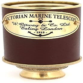 1915 Victorian Marine Telescope Ottway London Spyglass Royal Antique Look Vintage Pirate Solid Brass