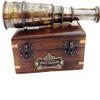 1920 Marine Telescope Collectible Dcor Nautical Spyglass Antique Mounted Solid Brass 15 Inch Pirate Telescope with Wooden Box view 1