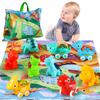 ALASOU 9 PCS Dinosaur Fantastic Creatures Car Toys for 1 Year Old Boy with Playmat/Storage Bag|Baby Toys 1 Year Old Boy Gifts for Toddler Toys 1-2|1st Birthday Gift for Infant 12 18 Months view 1