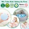 TRENDPLAY Plastic Balls for Ball Pits - Pack of 100 Hollow Balls- Safe and Exciting Playtime - Perfect for Toddler Baby Pools,Party,Festival Decoration, Pearl Blue+ Green view 2