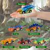 FFTROC Dinosaur Toys for Kids 3-5 Pull Back Cars 6 Pack - Monster Trucks Toys for 3-5 Year Old Boys view 3