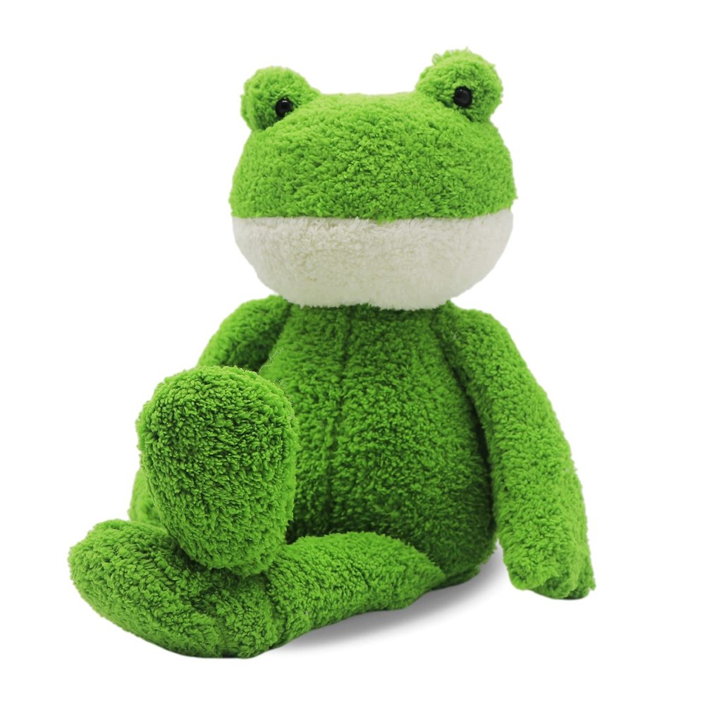 AEECASI Soft & Cute Green Frog Plush Stuffed Animal - 15.7" Long-Leg Fluffy Frog Plushie Toy, Stuffed Frog Doll Gift for Kids and Adults