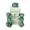 Happy Holi-Dice: Diffusion Christmas Tree - Set of 7 Game dice w/ Arch'd4 and Symbols view 1