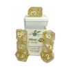 Happy Holi-Dice: Diffusion Silver & Gold - Set of 7 Game dice w/ Arch'd4 and Symbols view 1