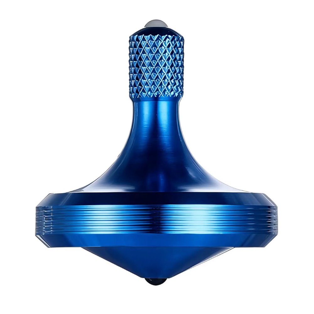 CHEETOP Precision Metal Spinning Top, Well Made Stainless Steel Spin Long Lasting Exceed 8 Mins Desktop Gyro EDC Toy, Perfect Balance Easy to Use Kill Time Efficiently (Pro Max-Royal Blue)