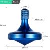CHEETOP Precision Metal Spinning Top, Well Made Stainless Steel Spin Long Lasting Exceed 8 Mins Desktop Gyro EDC Toy, Perfect Balance Easy to Use Kill Time Efficiently (Pro Max-Royal Blue) view 2