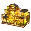 Roroom DIY Miniature and Furniture Dollhouse Kit,Mini 3D Wooden Doll House Craft Model with Music Movement and LED,Creative Room Idea for Valentine's Day Birthday Gift(Mori Garden) view 1