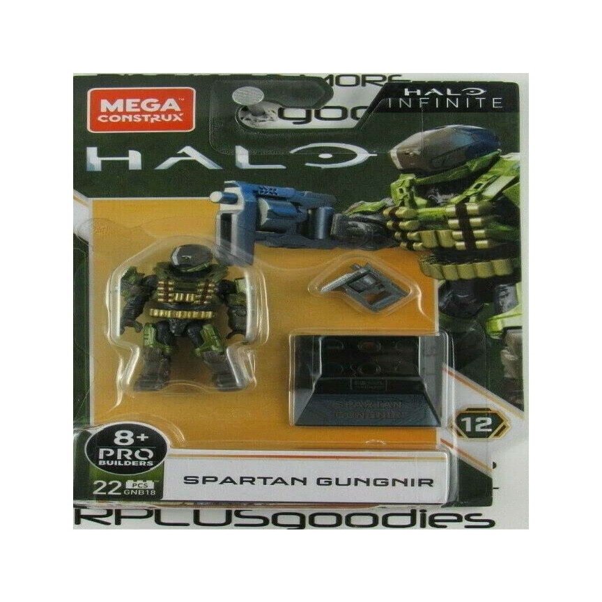 2020 MEGA Construx Hallo InfiNnite Spartan GUNGNIR Heroes Series 12#GNB18 22 Pcs