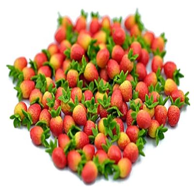 1shopforyou Realistic Fake Fruit Artificial Lifelike 20 Red Strawberry SS Dollhouse Miniatures Food Kitchen no.2