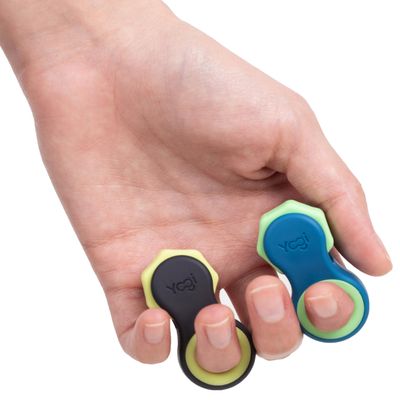 Yogi Fidget Toy Silent Sensory Spinner for Adults & Kids Stress Relief Fidgets for ADHD, Anxiety Fidget Toys for Adults Includes 5 Finger-Fit Rings Work, School & Travel 2-Pack