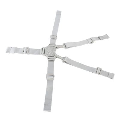 5 Point Baby Safety Strap Belt, Sturdy Easy to Use High Chair Straps Lightweight for Pushchair for Stroller(Gray Button 5-Point Strap)