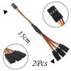 Share Goo 18Pcs 3-Pin JR Servo Extension Cable,1 JR Male to 2/3 Female JR Y Harness Servo Cable & 3.93" 5.9" 11.8" JR Extension Wire for RC Cars Trucks Airplanes Servo Receiver Connection,5 Styles view 3