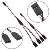 6Pack ShareGoo JR Twisted Servo Lead Extension JR 1 Male to 2 Female Y Cables Y Harness Servo Extension Cable Lead for RC Cars Trucks Airplanes Servo Receiver Connection view 2