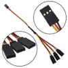 4Pcs ShareGoo 7.87" JR Plug Y Splitter Wire,JR Male to JST Female Y Harness Wire Adapter JR Servo Y Parallel Extension Cable Lead for SCX10 TRX-4 RC Crawler Receiver Servo Winch Fan Led Lights RC Boat view 3