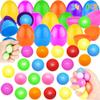 24 Pack Easter Empty Eggs with Slow Rising Stress Balls for Kids Easter Party Favors, Classroom Fidget Toys, Sensory Squishy Ball with Surprise Toys Inside view 1