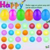 24 Pack Easter Empty Eggs with Slow Rising Stress Balls for Kids Easter Party Favors, Classroom Fidget Toys, Sensory Squishy Ball with Surprise Toys Inside view 3