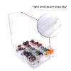 BTSKY Double Sided Toy Storage Organizer with 48 Compartments, Toy Organizer Carrying Case for Hot Wheels Car, Matchbox Cars, Mini Toys, Small Dolls, and more Mini Cars Collection(Clear) view 2