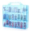 BTSKY Double Sided Toy Storage Organizer with 48 Compartments, Toy Organizer Carrying Case for Hot Wheels Car, Matchbox Cars, Mini Toys, Small Dolls, and more Mini Cars Collection(Blue) view 1