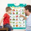 6Pcs Electronic Interactive Alphabet Wall Chart for Kids, ABC Learning for Toddlers,Learning Toys for Toddlers, Talking ABC,123s,Animal,Fruits,Vehicles & Vegetables Poster,Preschool Gifts for Kids view 2