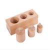 Montessori Toys for Babies 6-12 Months Wooden Knob Log Mini-Cylinder Block Preschool Learning Baby Game Sensory Toys for Kids(3 Piece Set) view 3