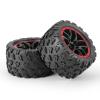 HAIBOXING RC Car Spare Parts Truck Wheels Complete(Front/Rear) 2pcs, TPR Materialized Off-Road Knobby Tires Apply to 18859A & 2021 New Version 18858 &18859 M1820T view 2