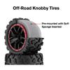 HAIBOXING RC Car Spare Parts Truck Wheels Complete(Front/Rear) 2pcs, TPR Materialized Off-Road Knobby Tires Apply to 18859A & 2021 New Version 18858 &18859 M1820T view 3
