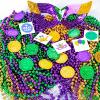 MGparty 168 PCS Mardi Gras Accessories - Masks Beads Necklaces Coins Tattoos Carnival Parade Masquerade Party Decorations Supplies view 3