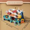Toy Car Ramp Track Dinosaur Climbing Hills Railcar Colorful Vehicles Construction Play Set with 12 Mini Racer Cars and Track for Preschool Gifts Kids Ages 3 Years and Older (Dinosaur Hill) view 2