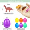 24Pack Easter Eggs with Dinosaur Toys Easter Basket Stuffers Easter Party Favors for Kids Easter Egg Hunt Filler Classroom Prizes view 4