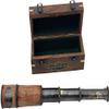 Handheld Brass Telescope Maritime Sailors Masterpiece with Wooden Box Pirate Spyglass view 2