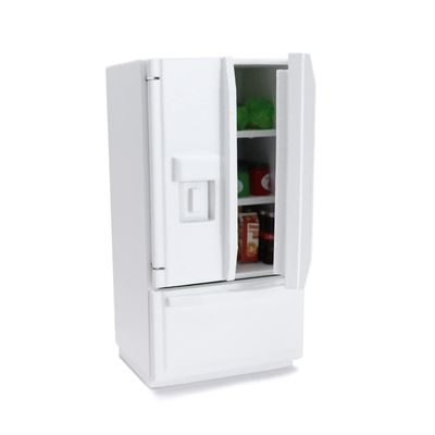 Miniature Dollhouse Fridge 1:12 Furniture Decoration Accessories Mini Refrigerator Kitchen Living Room Scene Model OrnamentsB-Silver
