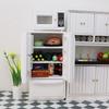 Miniature Dollhouse Fridge 1:12 Furniture Decoration Accessories Mini Refrigerator Kitchen Living Room Scene Model OrnamentsB-Silver view 3