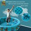 Dinosaur Inflatable Baby Pool - Small Toddler Blow Up 3 Rings Round Pad Pool, Outdoor/Indoor Play Center with Ball Pit & Toys - 48'x12' view 2