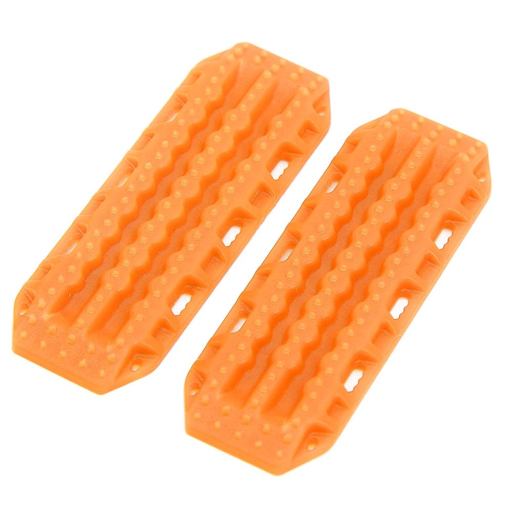 RC Recovery Ramps Board, Plastic Mini Ramps Board Sand Ladder Recovery Board Safe Lightweight RC 1/24 Crawler Sand Ladder for 1/24 RC Crawler Decoration Upgrade Parts(Orange)