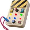 Crown Display Montessori Busy Board for Toddlers - Wooden Sensory Toys for Toddlers - Toys for Autistic Children with LED Light Up Buttons Pluggable Wires Baby Gifts - Educational Learning Fidget Toy view 1