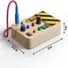 Crown Display Montessori Busy Board for Toddlers - Wooden Sensory Toys for Toddlers - Toys for Autistic Children with LED Light Up Buttons Pluggable Wires Baby Gifts - Educational Learning Fidget Toy view 2