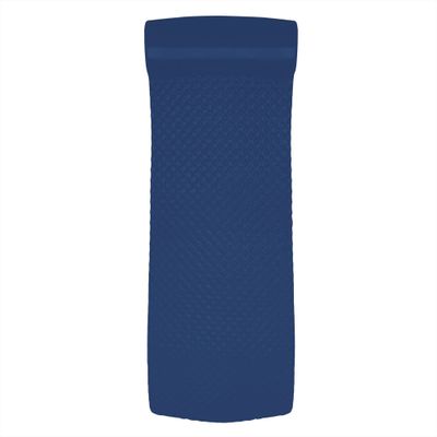 TRC Recreation Super Soft 2 Thick Vinyl Coated Foam Outdoor Swimming Pool Float Mat Adult Lounger with Built-in Roll Pillow, Navy Blue