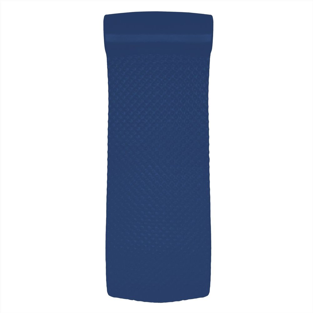 TRC Recreation Super Soft 2 Thick Vinyl Coated Foam Outdoor Swimming Pool Float Mat Adult Lounger with Built-in Roll Pillow, Navy Blue