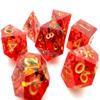 HS Dice Christmas Sharp Edge Dice Christmas Dice DND Dice Set Polyhedral Dice Set for Dungeon and Dragons MTG RPG D&D D20 D12 D10 D8 D6 D47pieces view 4
