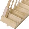 Miniature Stairs 1:12 Scale Dollhouse Furniture Wooden Handrail DIY Unpainted Staircase Dollhouse Accessories Pre-Assembled Steps Model (Left-Handrail) view 3