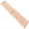 Miniature Stairs 1:12 Scale Dollhouse Furniture Wooden Handrail DIY Unpainted Staircase Dollhouse Accessories Pre-Assembled Steps Model (No-Handrail) view 2