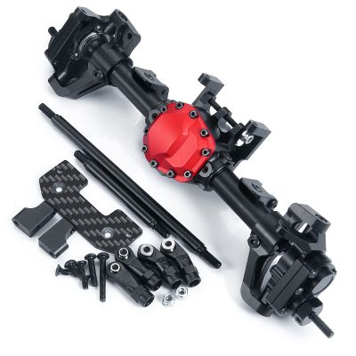 RC-Hub CNC Metal Front & Rear Axle Set for 1/10 Axial SCX10 II 90046 90047 RC Crawler Truck Car (Front)