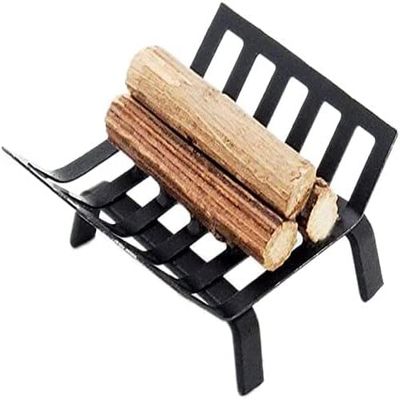 Dollhouse Miniature BBQ Grill Oven Model 1:12 Cooking Tool Garden Decoration Kitchen Accessories Roasting Cart Firewood Rack Holder (Wood-Rack)
