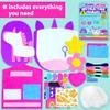 KRAFUN My First Unicorn Kids Sewing kit, Beginner Arts & Crafts, Make 8 Cute Projects with Plush Stuffed Animal, Pillow, Mobile, Keyring and Bag, Instructions & Felt for Learn Sewing, Embroidery view 2